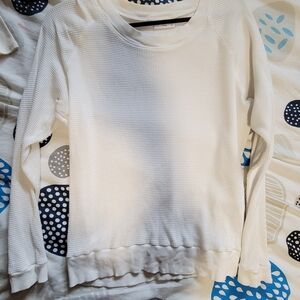 TNA White Waffle Knit Sweater